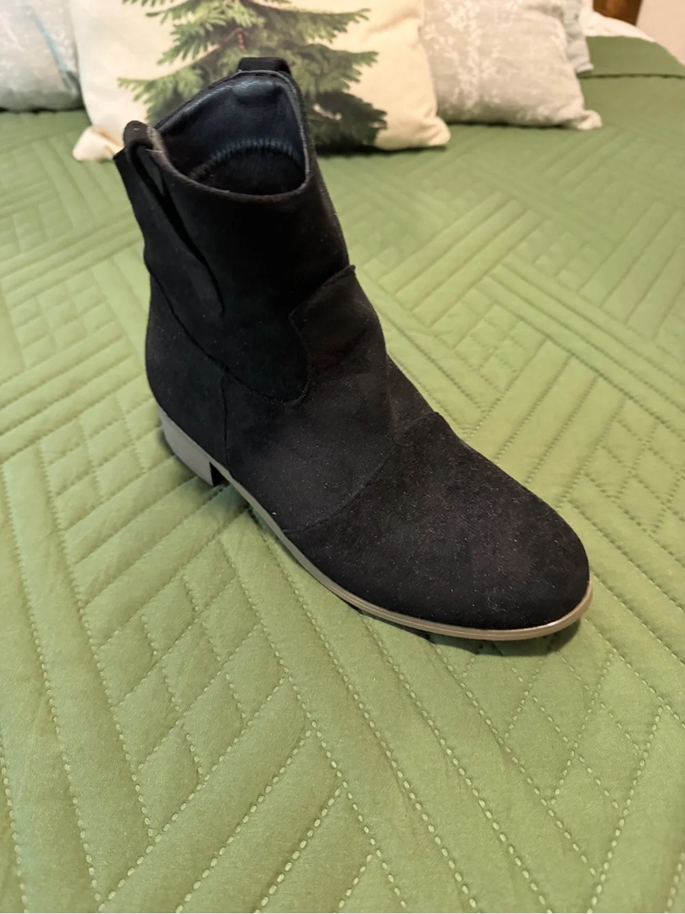 Black Suede Ankle Boot